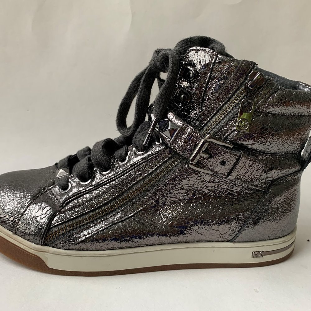 Michael Kors Silver/ Metalic High Top Sneakers